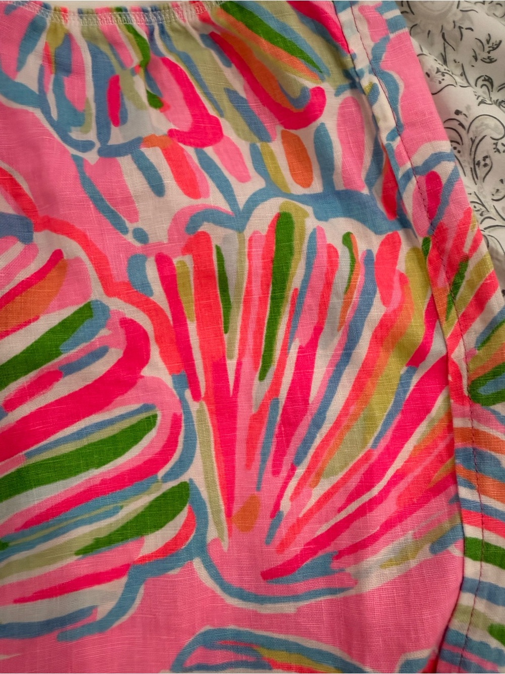 Lilly Pulitzer neon multicolor linen the beach pant w/ cotton drawstring waist - Picture 12 of 16